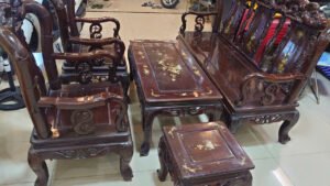 bộ salon gỗ trúc nho