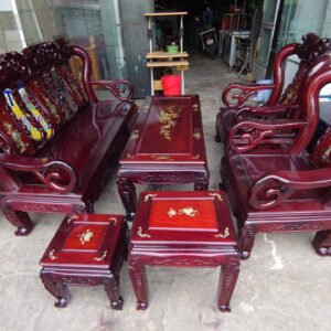 salon gỗ gụ 6 món thanh lý giá rẻ tại tphcm