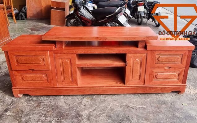 kệ ti vi gỗ căm xe