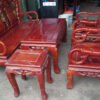 bàn ghế gỗ gụ 6 món tay 10 đục trúc
