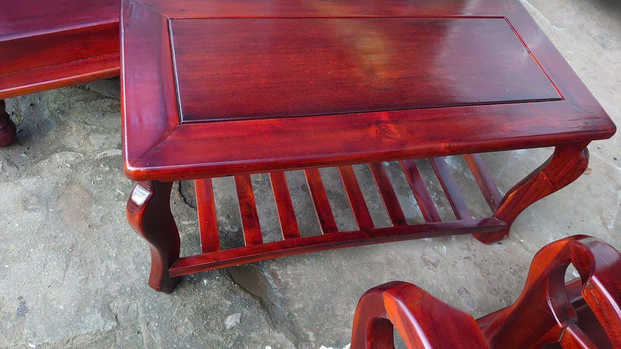 Sofa gỗ tràm 4 món kiểu mã lai - Ảnh 3