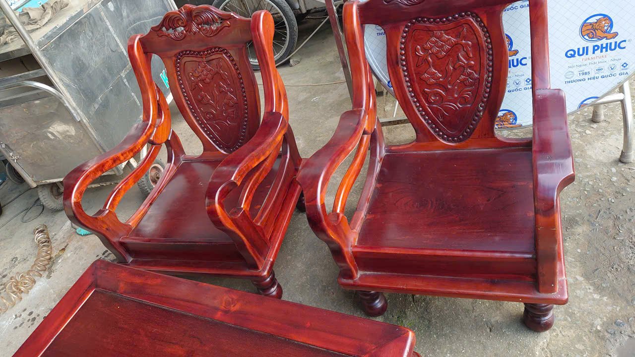 Sofa gỗ tràm 4 món kiểu mã lai - Ảnh 2