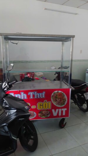 xe inox bán gỏi vịt 1m2