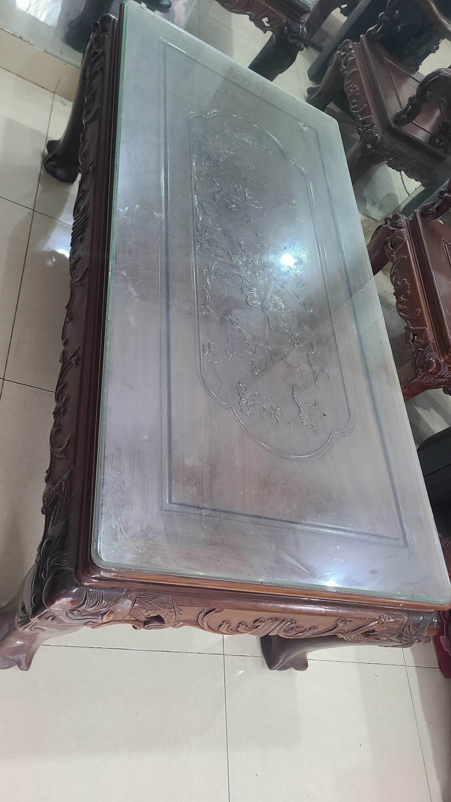 Bàn ghế gỗ gụ tay 12 - Ảnh 5